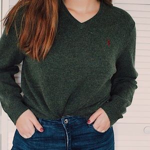 Authentic Green Polo Sweater
